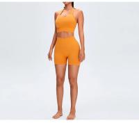 Shorts de Yoga de Cintura Alta y Ajuste Estrito Material de Nylon Secado Rápido - details 2
