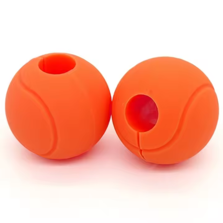 1 par de mancuernas de silicona antiarañazos para levantamiento de pesas, agarre de barra para reducir la presión de la palma, grueso, dedicado - 1