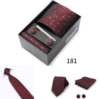 Caja de regalo de corbata para hombre con corbatas, pañuelos, gemelos, pinzas para corbata, conjuntos de 6 piezas, corbatas formales para festivales de bodas y negocios en grupo - details 20