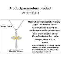 Collares Clavícula con Colgante del Símbolo del Infinito, Collares de Cruz Eterna Retro y Personalizados con Aire Euroamericano, Joyas de Moda Nuevas - details 0