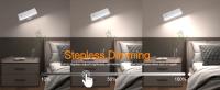 Lámpara de pared Led Yilaie, Control táctil, giratoria, recarga USB, luz nocturna portátil inalámbrica para mesita de noche, lámpara de lectura regulable, 1 paquete - details 1
