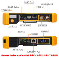 Elecpow-probador de cámara profesional HD-3200Plus, Monitor compatible con 4K, 8MP, CVI, TVI, AHD, SDI, CVBS, salida de cámara analógica, Cable UTP - details 5