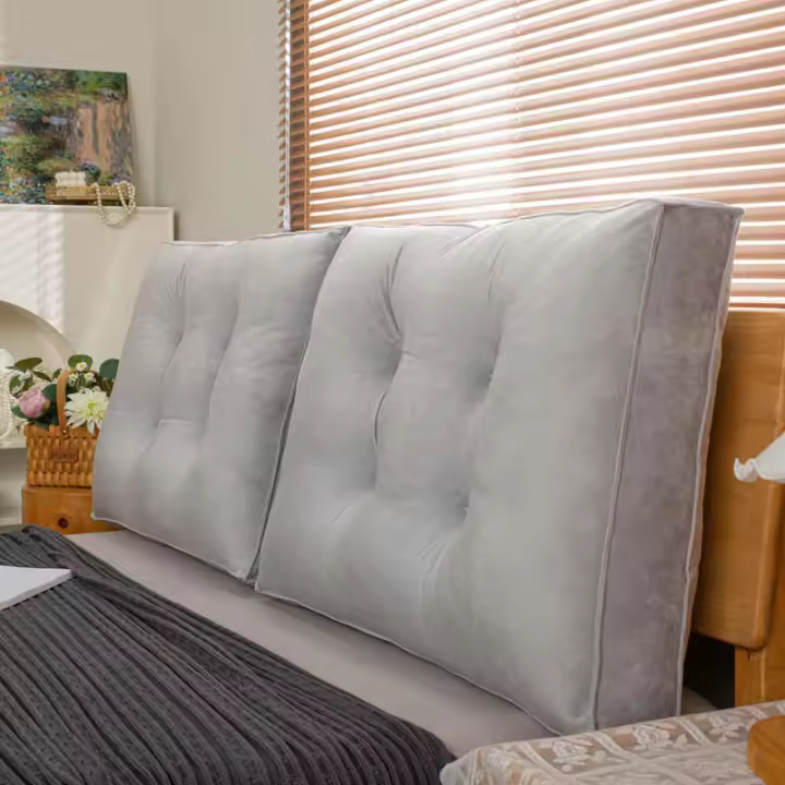 Almohada de Cuerno de Cama Almohada de Lectura de Espalda con Soporte de Posicionamiento de Almohada Material de Poliéster/Algodón Hecho en China - 1
