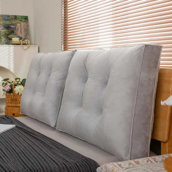 Almohada de Cuerno de Cama Almohada de Lectura de Espalda con Soporte de Posicionamiento de Almohada Material de Poliéster/Algodón Hecho en China - 1