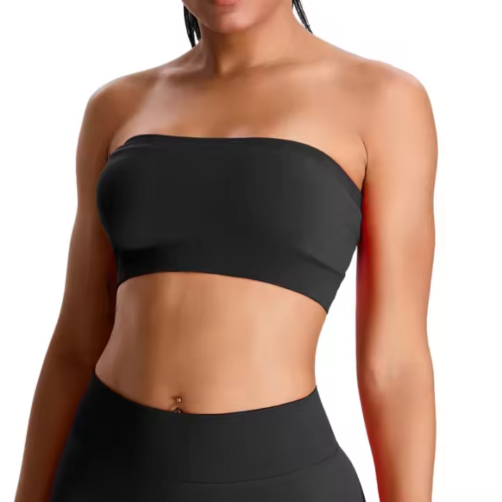 Top deportivo sin costuras estilo tubo para yoga, gimnasio, sexy, sin tirantes, espalda descubierta, chaleco de yoga, sujetador deportivo. - 1