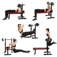 Banco de Musculación Plegable Ajustable Soporte de Barras para Mano a Mano y Estación de Dips - details 2