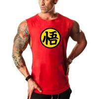 Camiseta sin mangas de algodón Muscleguys con logotipo de anime japonés para hombres algodón lavado en máquina para primavera/verano - details 8
