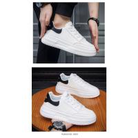 Zapatos De Hombre 2024 Nuevos Blancos Casual Moda Suela Gruesa Antideslizante Trabajo Seguridad Zapatos Moda Transpirables Impermeables Absorbentes De Sudor Duraderos Antiguo Y Sólido - details 10