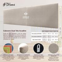 Cabecero de Polipiel o Tela Acualine Liso Dual Dividido en 2 Piezas Tapizado de Alta Gama Cabezal Tapizado Moderno (Tela Beige, 190cm Dual (Camas 180/190)) - details 1