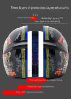 Casco completo de motocicleta Retro para hombre y mujer, protector de coche eléctrico, personalidad de verano, cuatro estaciones - details 3