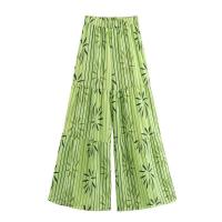 Conjunto casual de moda para mujer Camisa con volantes Top + Pantalones de pierna ancha - details 11