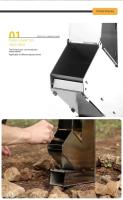 Estufa de leña plegable de acero inoxidable con luz de cohete, adecuada para barbacoa que acampa al aire libre - details 8