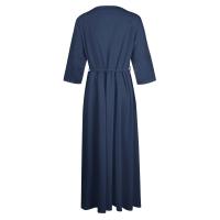 Vestido de Verano para Mujer 2024 Moda Casual con Cuello de Corbata Mangas 3/4 Botón de Cierre - details 32