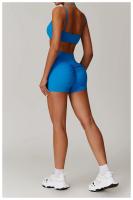 Sujetador de Yoga suave con espalda de belleza para mujer, entrenamiento de gimnasio, deportes de secado rápido, Top elástico con doble hombro y cuello, ropa interior para correr y Fitness al aire libre - details 18