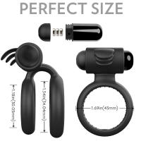 Anillo vibrador para parejas, Juguetes sexuales para hombres, anillo retardante de eyaculación, masturbadores Sexy, Gay, 18 - details 3