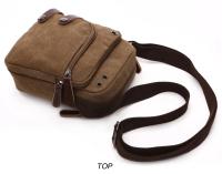 Bolso pequeño de lona informal para hombre, bandolera corta de viaje con bolsillo para teléfono, para senderismo - details 15