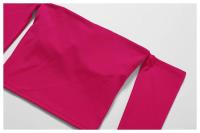 Traje de Yoga para gimnasio para mujer, conjunto deportivo ajustado transpirable, pantalones acampanados de entrenamiento, Camiseta deportiva de realce, conjunto de Yoga de manga larga, 2 uds. - details 35