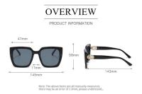 Gafas de sol de marca Glamour para mujeres y hombres, gafas de sol cuadradas de gran tamaño de diseñador, gafas sin montura unisex - details 3