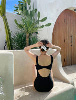Traje de Baño de Una Pieza Negro 2024 Traje de Baño Sexy con Control de Barriga Acolchado - details 14