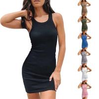 Costillas O cuello sin mangas de las mujeres Slim Fit Mini vestido ropa casual fiesta moda - details 1