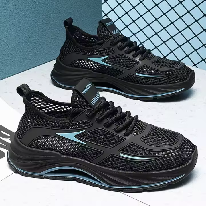 Zapatos de malla de verano para hombre, zapatillas deportivas informales transpirables para deportes al aire libre, tenis, correr, senderismo, plataforma, mocasines de diseñador de lujo - 1