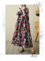 Vestido Vintage de Algodón de Manga Larga Talla Grande, Elegante y Suelto para Mujeres - details 2