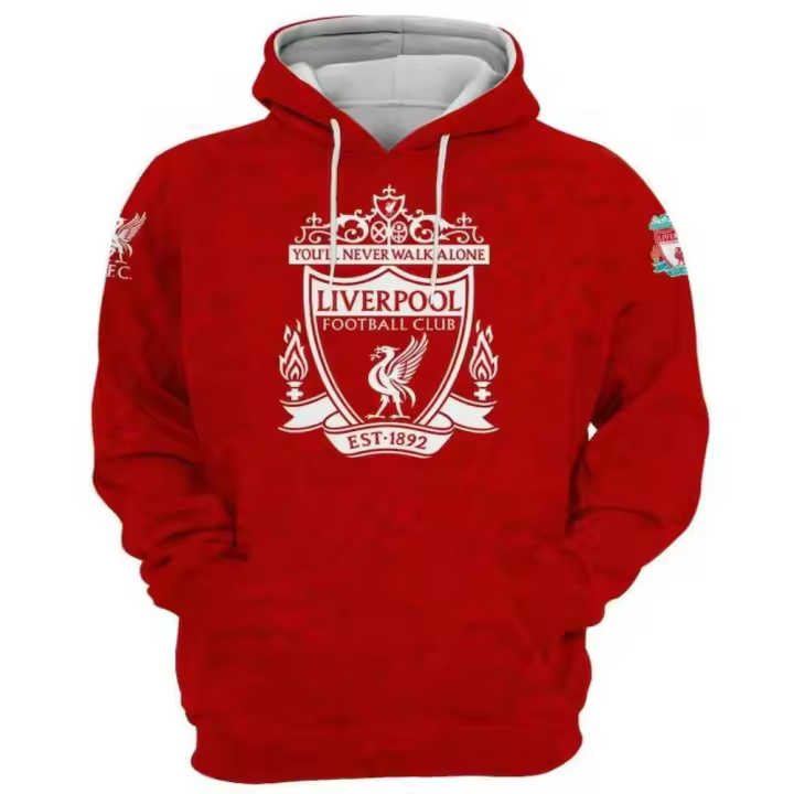 Sudadera del Liverpool | Sudadera con capucha impresa en 3D |   Diseño texturizado único |   Moda unisex - 1