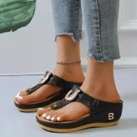 Sandalias de Verano 2025 para Mujeres Tallas Grandes Pantuflas de Plataforma Antideslizantes - details 3