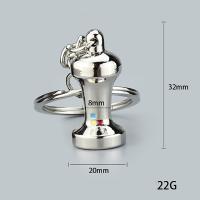 Llavero de Metal 3D creativo con forma de cafetera, Mini llavero con mango de café, llavero creativo con forma de jarra Moka, colgante pequeño - details 0