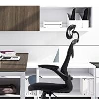 Silla de Escritorio Ergonómica Ajustable de 90° Soporte de Cintura Altura Ajustable Giratorio de 360° Diseño de Brazo Reposable Negro - details 7