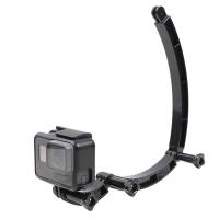 Palo de Selfie de poste curvo para GoPro 9 8 7 6 5 SJCAM 4K, extensión de brazo de casco de montaje de 3 vías, sin tornillo, 2 unidades - details 1