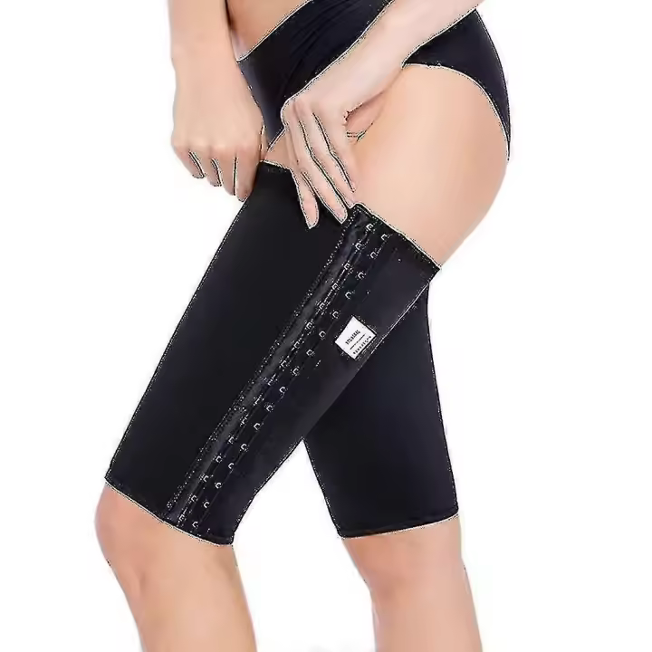 Mangas de compresión de pierna delgada para mujer, moldeador de cuerpo adelgazante para muslo - 1