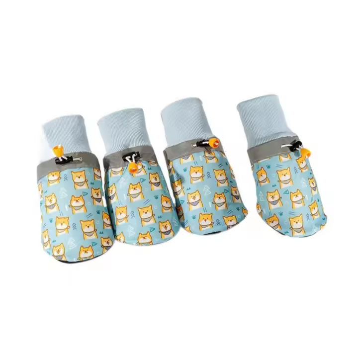 4 unids/set suave y grande cubierta para pies de perro transpirable antideslizante zapatos para perros calcetines ajustables resistentes al desgaste calzado para perros grandes - 1