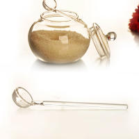 Tarro de vidrio transparente de 250ml, recipiente para dulces, especias, pollo, cocina, azucarero, organización de almacenamiento para el hogar, jarrones de azúcar, envío directo - details 7