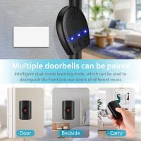 Timbre de Puerta Inalámbrico y Impermeable Sectyme 250M Botón de Pantalla Remota sin Enchufe Receptor para Hogar Inteligente al Aire Libre Campanas de Casa - details 2