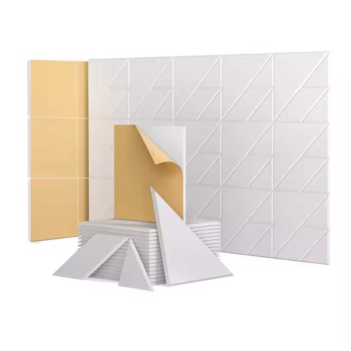 Paneles de pared insonorizados, 12x12x0,4 pulgadas, autoadhesivos, acústicos, para el hogar y la Oficina - 1