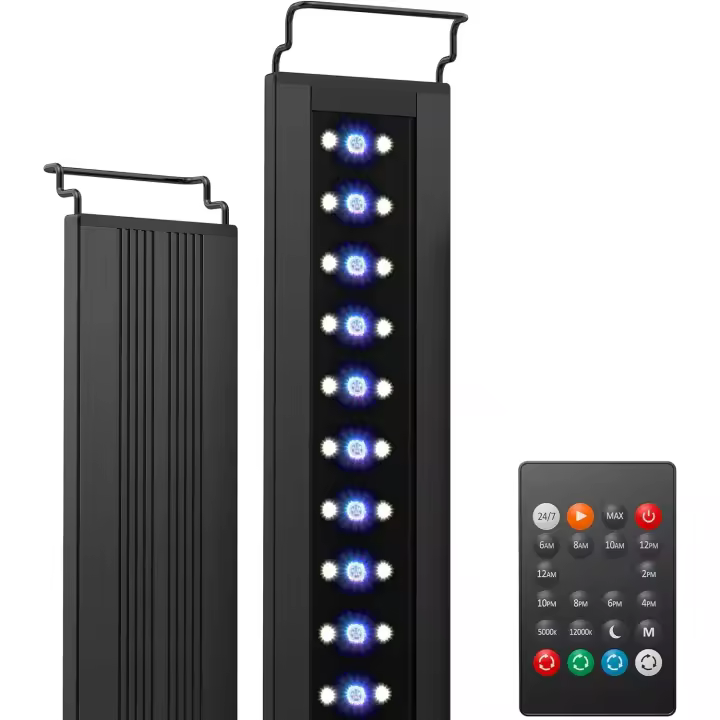 NICREW C10 Luz Acuática 24/7 118-150 cm, Luz Acuática LED con Espectro Completo y Temporizador, Pantalla LED Acuática con Brillo Ajustable, 31 W - 1