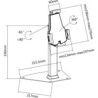 Soporte Profesional para Tablet AISENS Antirrobo para Negocios Rotativo 8 a 11 Pulgadas - details 0