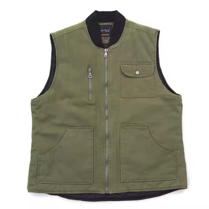Chaleco 2025 para hombre, invierno, sin mangas, chaqueta informal de trabajo, chaleco acolchado, fotografía, utilitario, ropa de calle, cargo, talla grande, motocicleta para hombre - 1