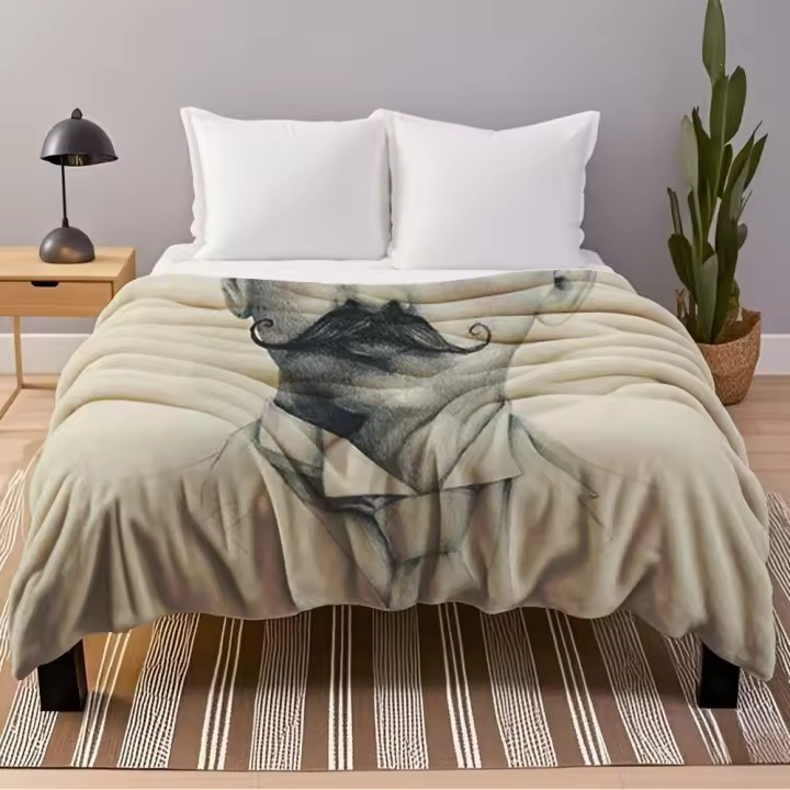 Manta de franela con diseño escandinavo, colcha Dia Greine, manta de punto, manta de tacto ultrasuave, perfecta para estudiantes y oficina - 1