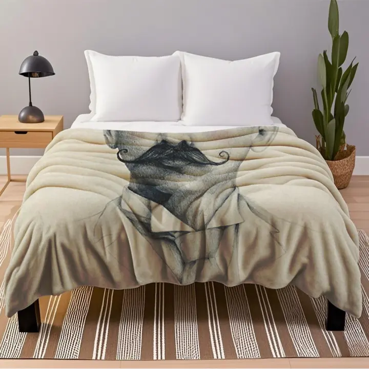 Manta de franela con diseño escandinavo, colcha Dia Greine, manta de punto, manta de tacto ultrasuave, perfecta para estudiantes y oficina - 1