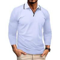2025 Otoño Invierno Nueva Camiseta de Manga Larga con Cuello en V Polo para Hombre Top - details 7