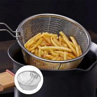 Cesta de Acero Inoxidable para Freír Chips Francesas Cesta de Cocina Redonda con Mango - details 5