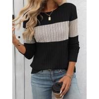 2025 Camiseta de Manga Larga para Mujer, Moda Otoño Invierno, Top de Cuello Redondo, Ropa Popular Coreana para Mujeres - details 1