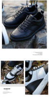Zapatos de los hombres de la marca de moda primera capa de piel de vaca superficie de moda versátil de gama alta zapatos casuales de junta cómodos de suela suave zapatos de los hombres - details 5