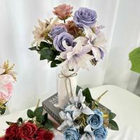 Flor Artificial Multicolor, pétalo de seda, 7 tenedores, plantas de simulación, arreglo Floral, adorno de escritorio, flores de lirio rosa realistas - details 5