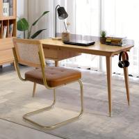 Pack de 2 Comedor Tapizadas, Sillas de Cocina Modernas con Patas de Metal, Gran Estabilidad y Capacidad de Carga, Blanco, Ratán, Vellón, Espuma - details 12