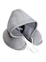 Almohada de avión en forma de U con capucha, suave y cómoda, almohada de viaje para el cuello - details 7