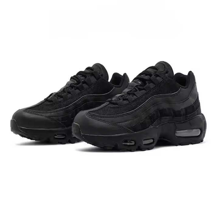 Zapatillas de Correr Transpirables para Hombres Diseño Triple Negro-Blanco - 1