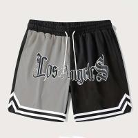 Pantalones Cortos de Tela Elástica de Cuatro Lados para Hombres Gimnasios Góticos Elegantes en Los Ángeles Letras Impresas en Ellos - details 4